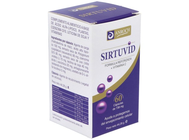 Anroch Fharma Sirtuvida 60 Cáps. 550Mg