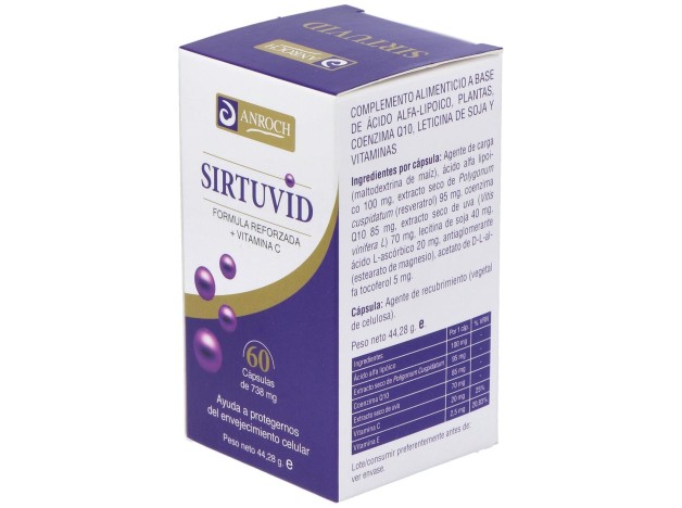Anroch Fharma Sirtuvida 60 Cáps. 550Mg