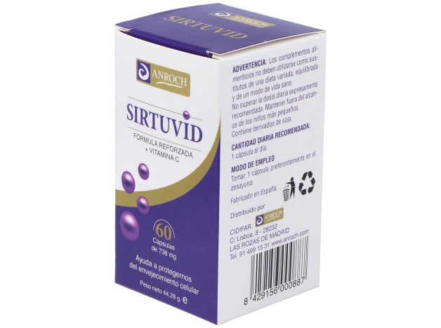 Anroch Fharma Sirtuvida 60 Cáps. 550Mg