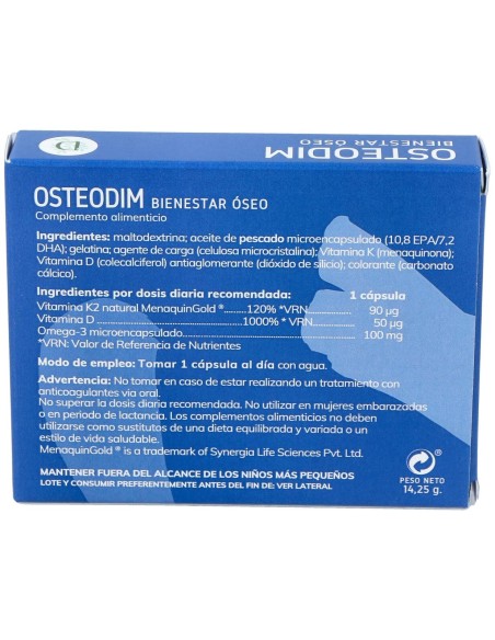 Dimefar Osteodim Bienestar Óseo 30Caps
