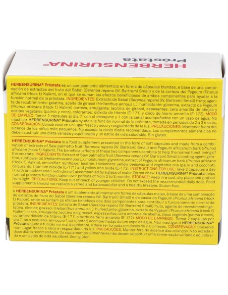 Herbensurina Prostata 60 Capsulas