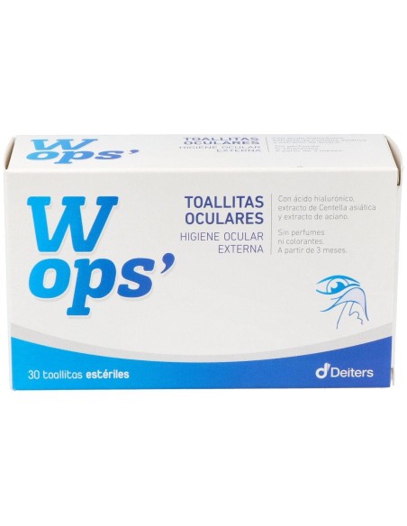 Wops Toallitas Oculares, 30 Unidades