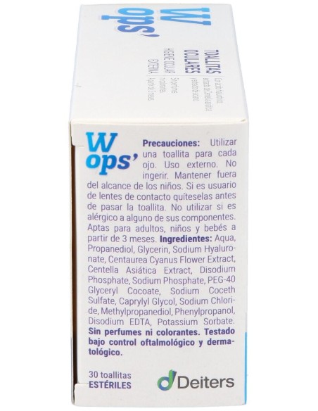 Wops Toallitas Oculares, 30 Unidades