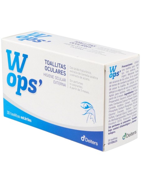 Wops Toallitas Oculares, 30 Unidades