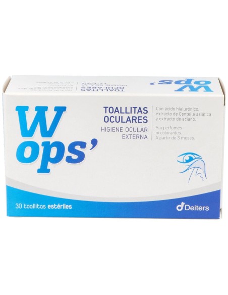 Wops Toallitas Oculares, 30 Unidades