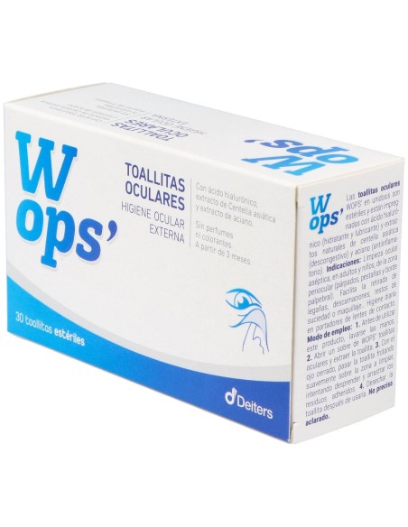 Wops Toallitas Oculares, 30 Unidades