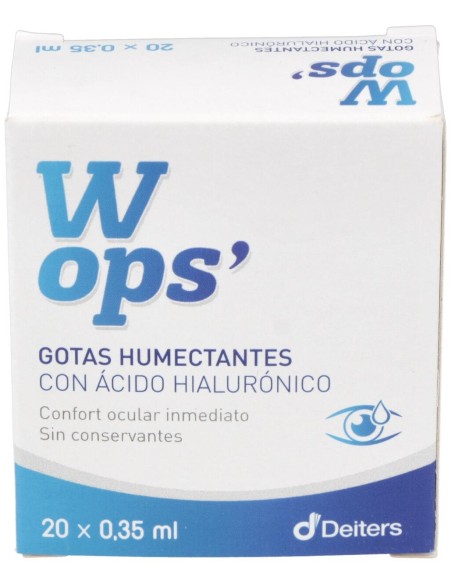 Wops Gotas Humectantes Ácido Hialurónico, 20 Monodosis