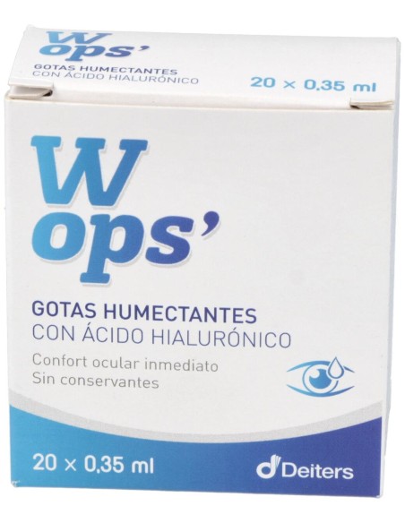 Wops Gotas Humectantes Ácido Hialurónico, 20 Monodosis