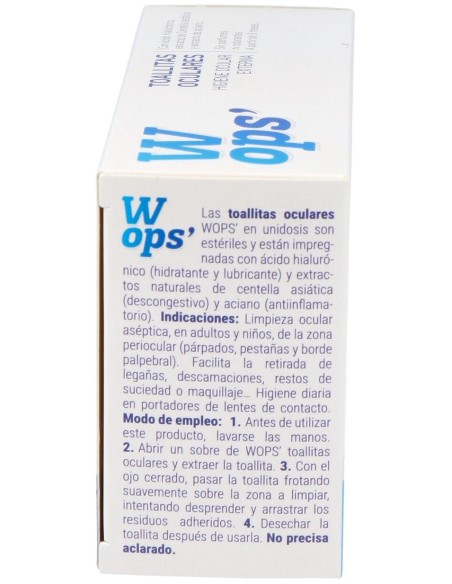 Wops Toallitas Oculares, 30 Unidades