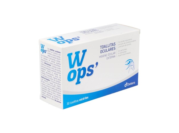Wops Toallitas Oculares, 30 Unidades