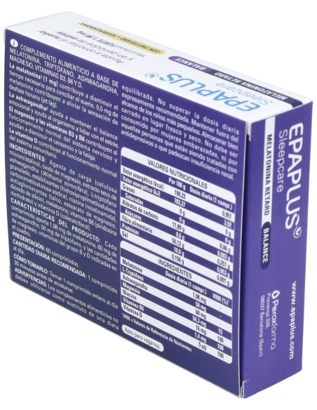 Epaplus Melatonina Retard Balance 60Cap.