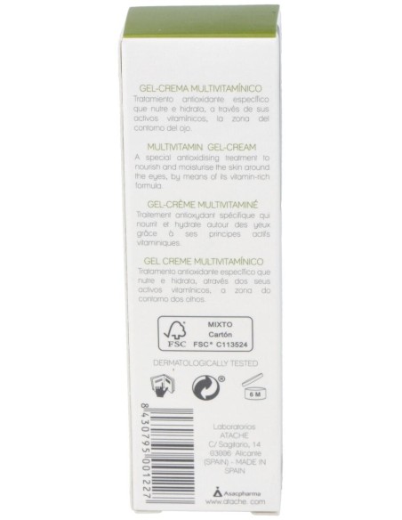 Atache C Vital Contorno De Ojos Multivitamínico, 15 Ml