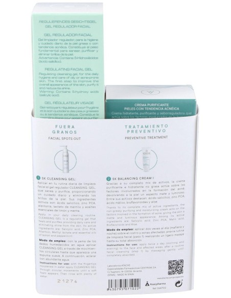 Atache Pack Preventiva Antiacné Balansing Crema + Cleansing Gel