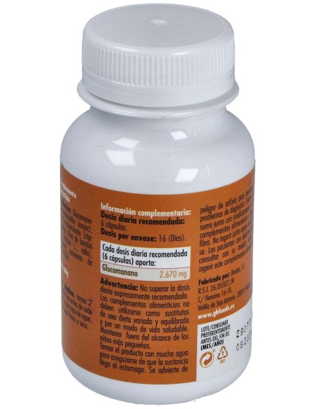 Glucomanano 600Mg. 100Cap.
