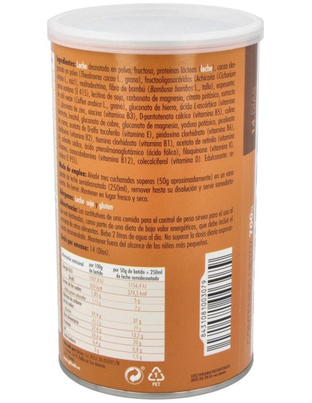 Batido Control De Peso Sabor Chocolate 700Gr.