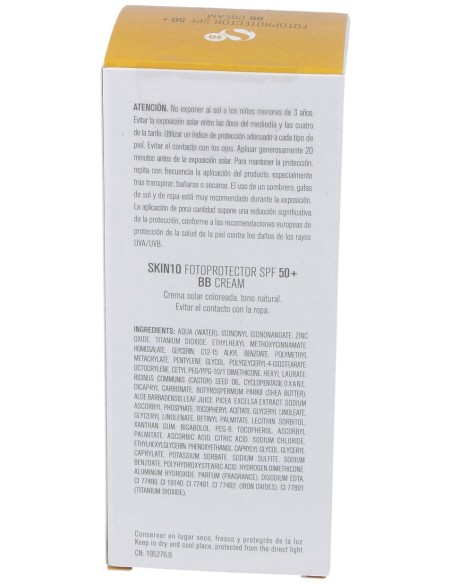 Medichy Model Skin 10 Fotoprotector Spf 50+ Bb Cream S10 Crema 50 Ml