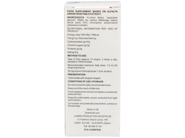 Lumen Clorofila De Alfalfa 120Ml