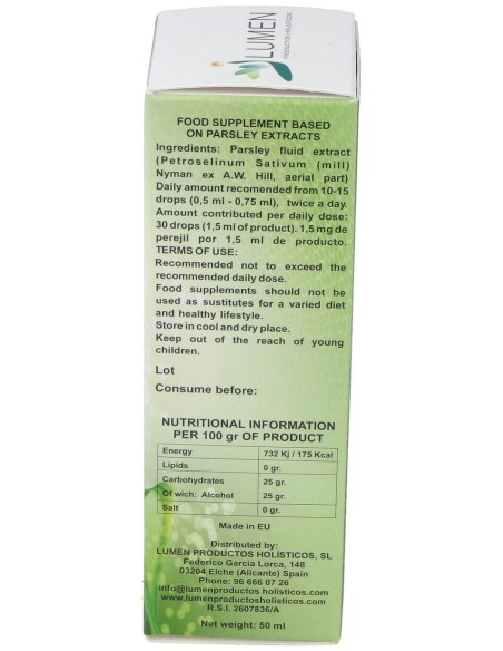 Lumen Extracto De Perejil 50Ml