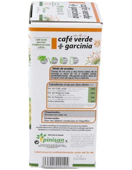 Pinisan Café Verde Con Garcinia 500Ml