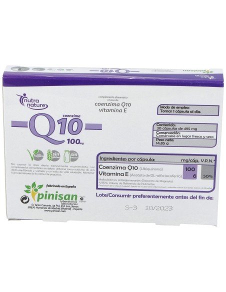 Pinisan Nutranature Q10 100Mg 30Caps
