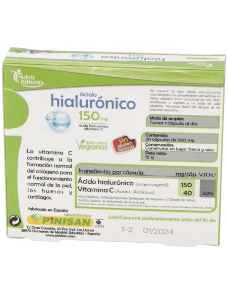 Pinisan Nutranature Acido Hialuronico 30Caps
