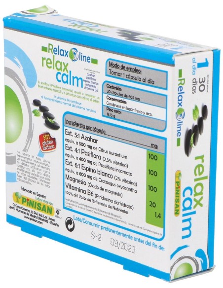 Relaxline - Relaxcalm - Pinisan - 30 Cápsulas