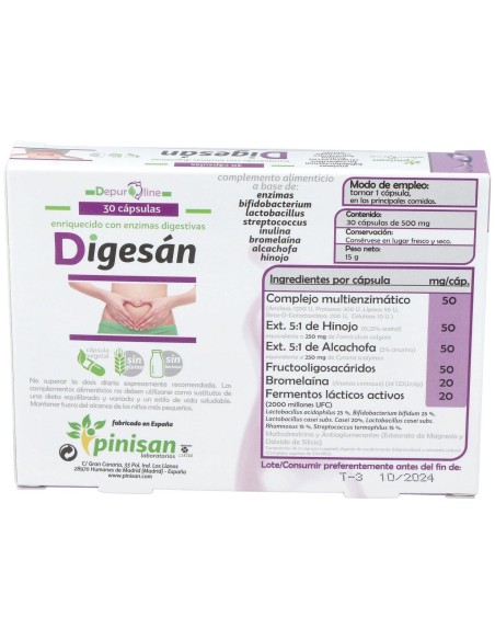 Pinisan Digesan 30Cáps