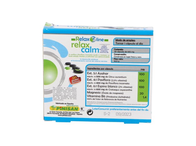 Relaxline - Relaxcalm - Pinisan - 30 Cápsulas