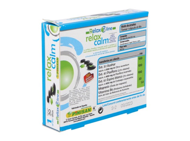 Relaxline - Relaxcalm - Pinisan - 30 Cápsulas