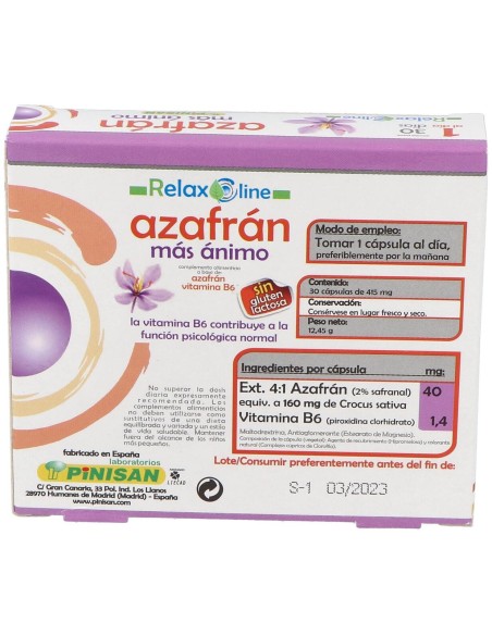 Relax Line Azafran Mas Animo 30Cap.