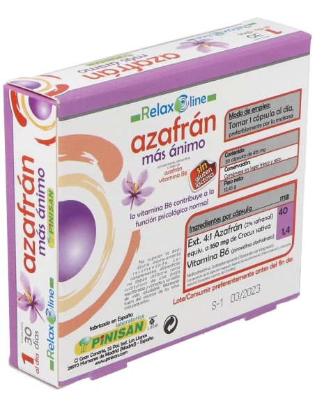 Relax Line Azafran Mas Animo 30Cap.