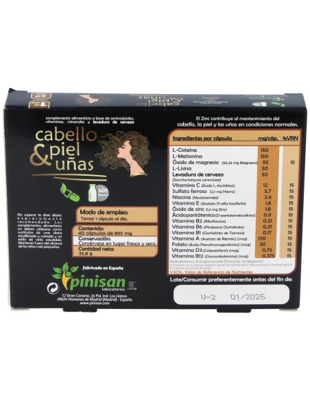 Pinisan Cabello_ Piel Y Uñas 40Cáps
