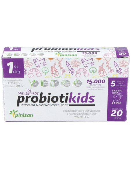 Pinisan Probiotikids Sabor Fresa 20 Sobres