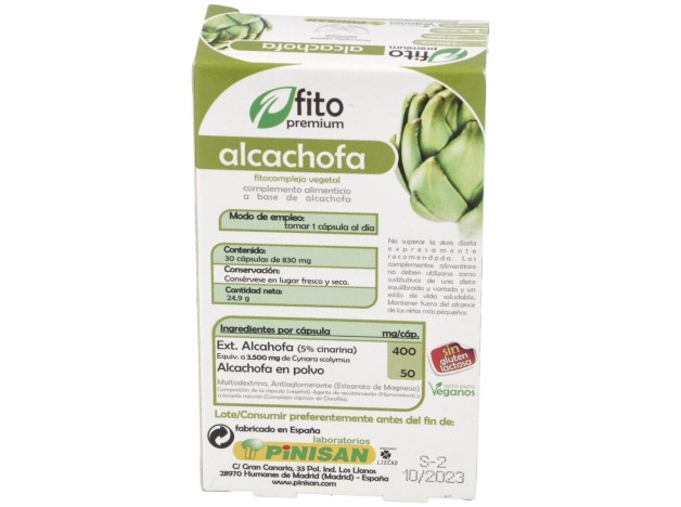 Fito Premium - Alcachofa - Pinisan - 30 Cápsulas