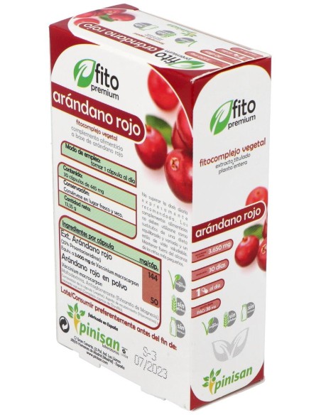 Fito Premium - Arandano Rojo - Pinisan - 30 Cápsulas