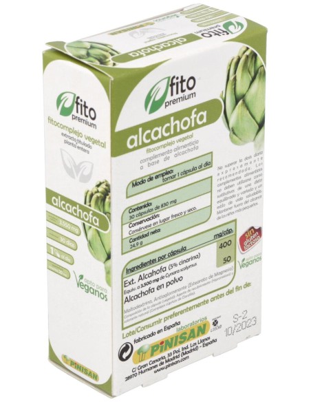 Fito Premium - Alcachofa - Pinisan - 30 Cápsulas