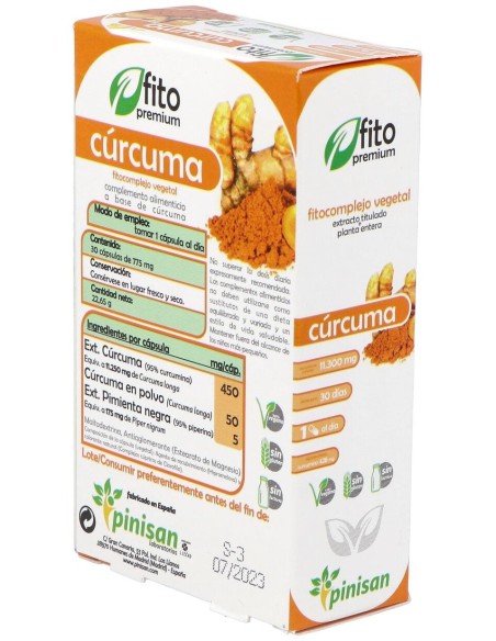 Fito Premium - Curcuma - Pinisan - 30 Cápsulas