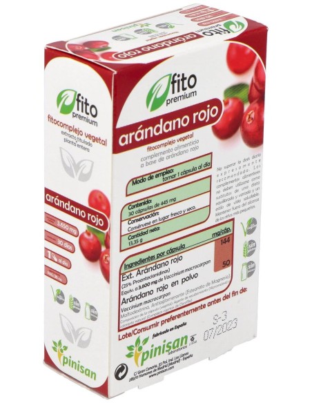 Fito Premium - Arandano Rojo - Pinisan - 30 Cápsulas