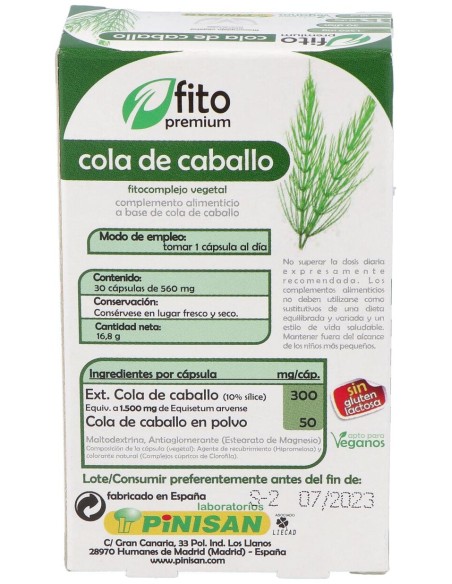 Fito Premium - Cola Caballo - Pinisan - 30 Cápsulas