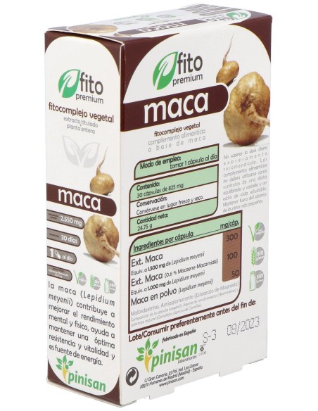 Pinisan Fito Premium Maca 2550Mg 30Caps