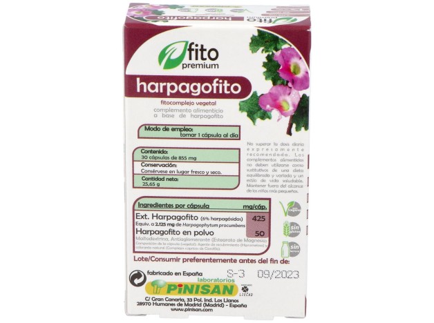 Fito Premium - Harpagofito - Pinisan - 30 Cápsulas