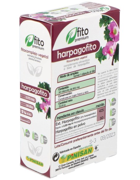 Fito Premium - Harpagofito - Pinisan - 30 Cápsulas