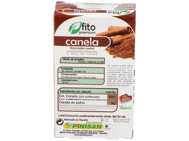 Fito Premium - Canela - Pinisan - 30 Cápsulas
