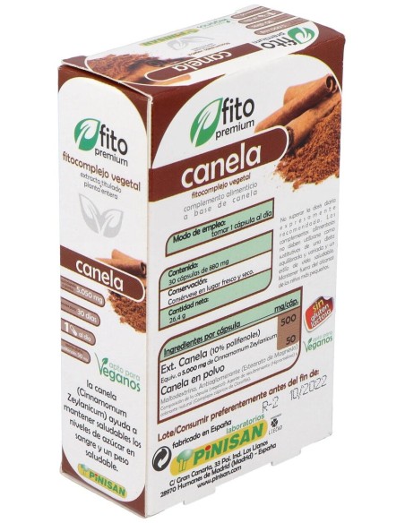 Fito Premium - Canela - Pinisan - 30 Cápsulas