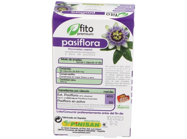 Pinisan Fito Premium Pasiflora 30Caps