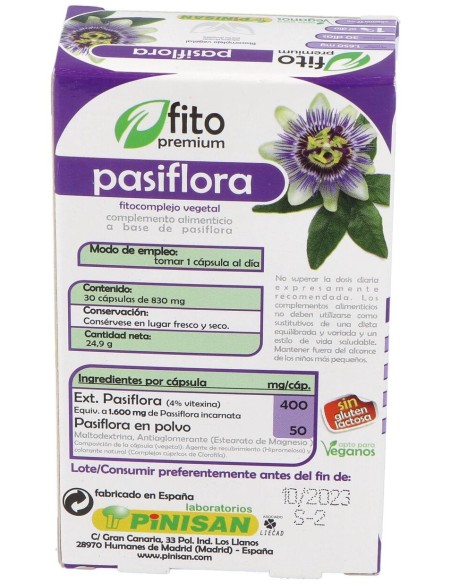 Pinisan Fito Premium Pasiflora 30Caps