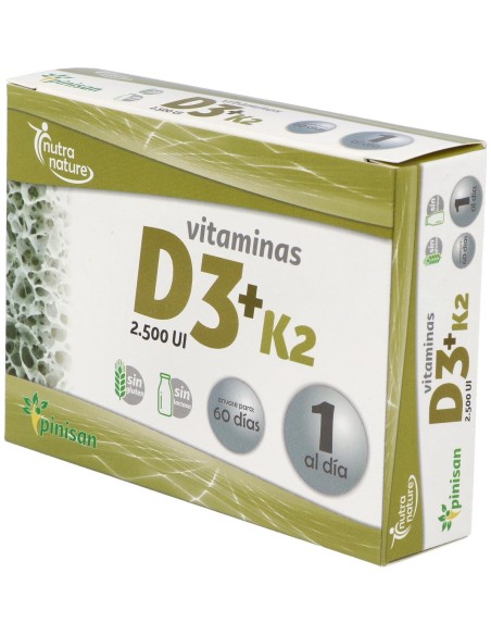 Pinisan Nutra Nature Vitaminas D3 + K2 60Caps