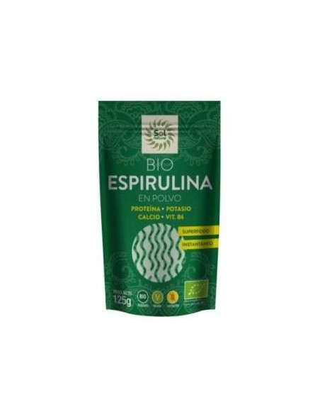 Solnatural Espirulina Polvo Bio S/G Vegan 125G