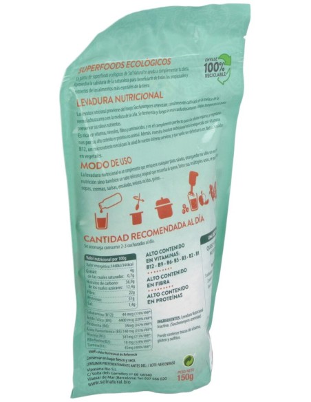 Solnatural Levadura Nutricional Vit.B12 150G