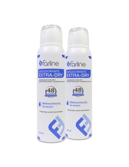 Farline Desodorante Spray Extra-Dry 48H 2X150Ml